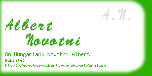 albert novotni business card